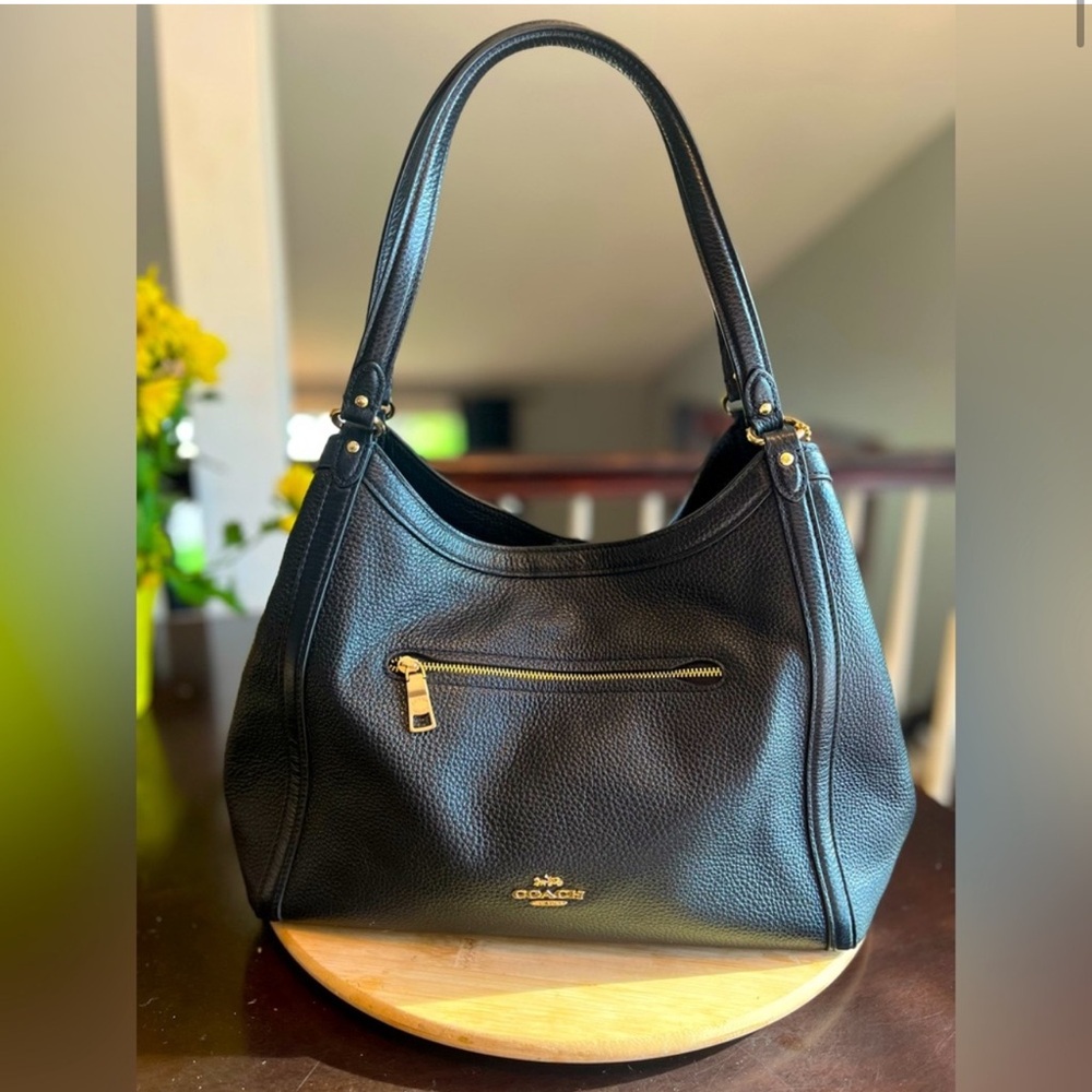 Coach Black Leather Shoulder Bag